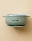 Bol en silicone avec couvercle - Sage - Lagom cadeaux