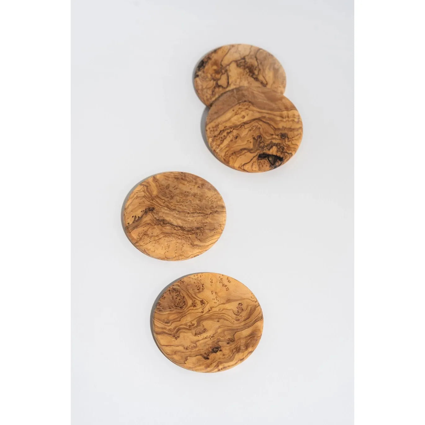 Sous - verres en bois d'olivier - Lagom cadeaux