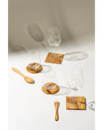 Sous - verres en bois d'olivier - Lagom cadeaux