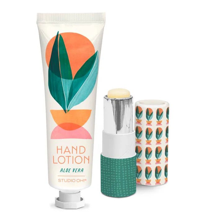 Ensemble Doux Aloe – Baume à lèvres et lotion mains - Lagom cadeaux