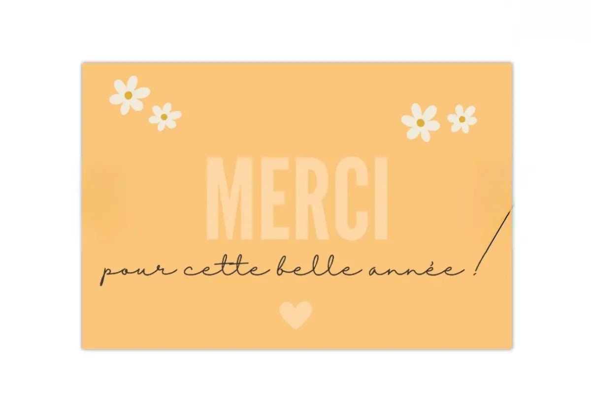 Carton de remerciement – Merci pour cette belle année - Lagom cadeaux