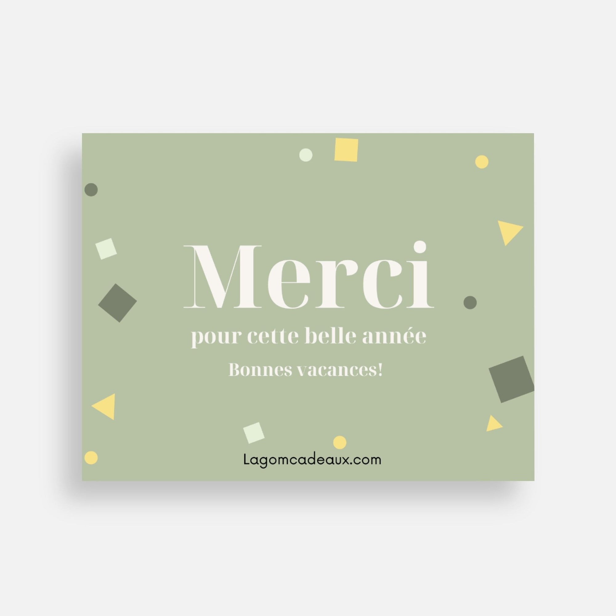 Carton de remerciement - géométrique - Lagom cadeaux